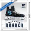 Trends International NHL Seattle Kraken - Drip Skate 20 Wall Poster, 22.375" x 34", White Framed Version view 3