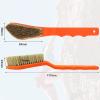 Boar Hair Rock Climbing Brush with Ergonomic Handle, Bouldering Boulder Brush as Durable Cleaning Tool for Climbing Chalk and Climbing Holds on Climbing Wall Indoor or Outdoor (Black&Puple) view 2
