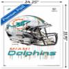 Trends International NFL Miami Dolphins - Drip Helmet 20 Wall Poster, 22.375" x 34", White Framed Version view 3