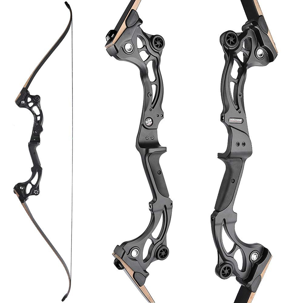 AMEYXGS Archery 64" Takedown Recurve Bow and Arrow Set 30-55lbs Hunting Bow Longbow Outdoor Shooting Target Practice Adult Bow Right Handed (Bow, 45lb)
