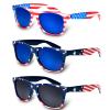 CaseTank 3Pcs American Flag Sunglasses, 4th of July Decor Party Accessories, Independence Day Decorations view 1