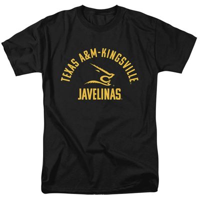 Texas A&M University-Kingsville Official One Color Javelinas Logo Unisex Adult T-Shirt, Black, 4X-Large