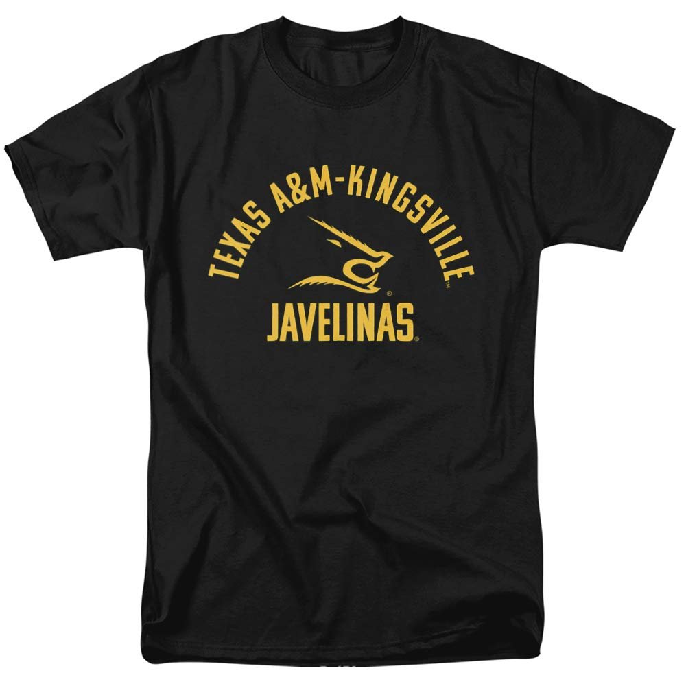 Texas A&M University-Kingsville Official One Color Javelinas Logo Unisex Adult T-Shirt, Black, 4X-Large