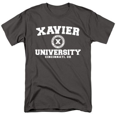 Xavier University Official Circle Logo Unisex Adult T-Shirt, Charcoal, 5X-Large