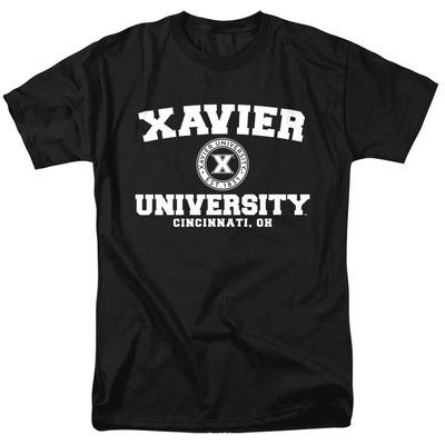 Xavier University Official Circle Logo Unisex Adult T-Shirt, Black, 5X-Large
