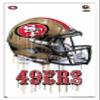 Trends International NFL San Francisco 49ers - Drip Helmet 20 Wall Poster, 22.375" x 34", White Framed Version view 1