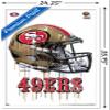 Trends International NFL San Francisco 49ers - Drip Helmet 20 Wall Poster, 22.375" x 34", White Framed Version view 3