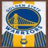 Trends International NBA Golden State Warriors - Logo 19 Wall Poster, 22.375" x 34", Mahogany Framed Version view 1