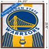 Trends International NBA Golden State Warriors - Logo 19 Wall Poster, 22.375" x 34", Mahogany Framed Version view 3
