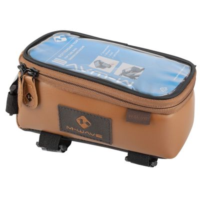 M-Wave Unisex Adult Rotterdam Top XL LE Top Tube Bag, Tan