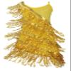 Latin Dance Dress for Girls Ballroom Dancing Dresses for Kids Flapper Dress with 20s Accessories Set (Small, Style 4 Yellow) view 3
