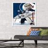 Trends International NHL Winnipeg Jets - Connor Hellebuyck 20 Wall Poster, 34L x 22.4W, White Framed Version view 2