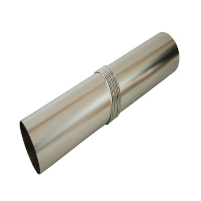 DANCHEL OUTDOOR Roll up Titanium Stove Pipe Ultralight,Camping Wood Stove Chimney Pipe with Rings, Hot Tent Accessories Replacement Flue 2.48 Dia. 11'' Wide, 6.5ft/2M Length