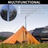 DANCHEL OUTDOOR Roll up Titanium Stove Pipe Ultralight,Camping Wood Stove Chimney Pipe with Rings, Hot Tent Accessories Replacement Flue 2.48 Dia. 11'' Wide, 6.5ft/2M Length view 4