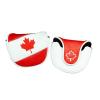 CMC Design Golf Mallet Head Cover - Custom Canada Embroidered Golf Driver Cover - Premium Faux Leather, Beautiful Design Elements & Soft Protective Lining | White & Red view 2