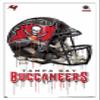 Trends International NFL Tampa Bay Buccaneers - Drip Helmet 20 Wall Poster, 22.375" x 34", White Framed Version view 1