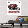 Trends International NFL Tampa Bay Buccaneers - Drip Helmet 20 Wall Poster, 22.375" x 34", White Framed Version view 2