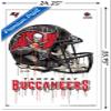 Trends International NFL Tampa Bay Buccaneers - Drip Helmet 20 Wall Poster, 22.375" x 34", White Framed Version view 3