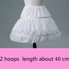Kumeng 1 Hoop White Girls' Petticoats Children Slip Flower Girl Petticoat Little Kids Girls' Petticoat (White-2 hoop-length 15.74", Medium) view 2