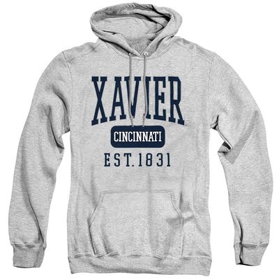 Xavier University Official Founded Date Unisex Adult Pull-Over Hoodie,Athletic Heather, 2X-Large