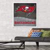 Trends International NFL Tampa Bay Buccaneers - Logo 20 Wall Poster, 22.375" x 34", White Framed Version view 2