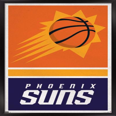 Trends International NBA Phoenix Suns - Logo 20 Wall Poster, 34L x 22.4W, Black Framed Version