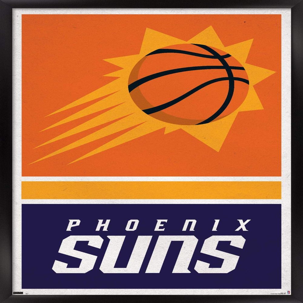 Trends International NBA Phoenix Suns - Logo 20 Wall Poster, 34L x 22.4W, Black Framed Version