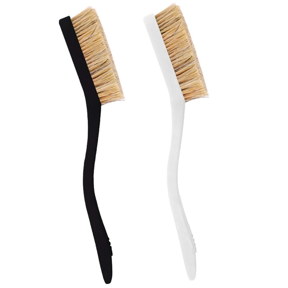 Climbing & Bouldering Brush with Natural Firm Boar's Hair Bristles and Durable Handle, Climbing Chalk Brush Designed for Ultimate Performance on Climbing Wall Indoor or Outdoor (Black&White)