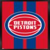 Trends International NBA Detroit Pistons - Logo 20 Wall Poster, 34L x 22.4W, Black Framed Version view 1