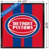Trends International NBA Detroit Pistons - Logo 20 Wall Poster, 34L x 22.4W, Black Framed Version view 3