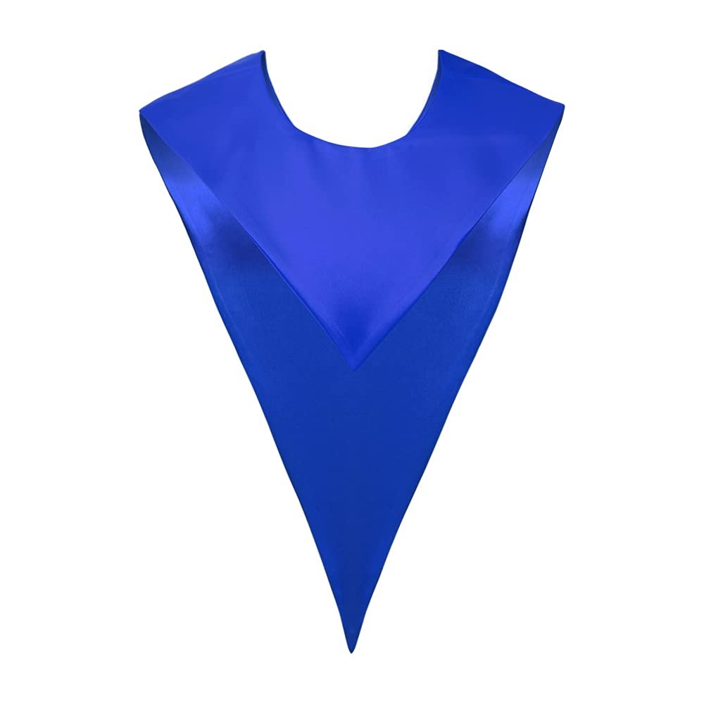 Endea Graduation Premium Adult V Stole Solid Color Unisex (Royal Blue)