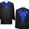Endea Graduation Premium Adult V Stole Solid Color Unisex (Royal Blue) view 3