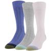GOLDTOE Men's Nantucket Crew Socks, 3-Pairs, Blush/Pewter/Royal, Large view 1