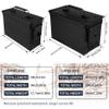 GUGULUZA Metal Ammo Can .30 & .50 Cal 2-Pack, Lockable Ammo Storage Case, Military Waterproof & Airtight Containers Box for Shotgun, Rifles, Pistols (Black-30 & 50 Cal) view 4