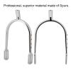 Pssopp Chrome Plated Spurs, Zinc Alloy Narrow Spur Plated Spurs Women's English Spur Narrow Spurs Youth Chrome Plated Spurs (Silver and White) view 3