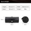 Hiram Genuine Leather Travel Watch Case Roll Organizer - Classic, 3-Watch Roll Case - Black view 3