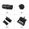Hiram Genuine Leather Travel Watch Case Roll Organizer - Classic, 3-Watch Roll Case - Black view 4