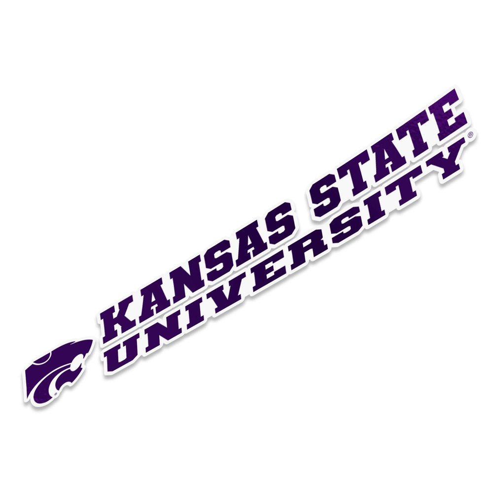 Desert Cactus Kansas State University Wildcats K-State EMAW Name Logo Vinyl Decal Laptop Water Bottle Car Scrapbook (8 Inch Sticker)