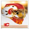Trends International NHL Calgary Flames - Mask 20 Wall Poster, 34L x 22.4W, White Framed Version view 1