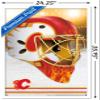Trends International NHL Calgary Flames - Mask 20 Wall Poster, 34L x 22.4W, White Framed Version view 3