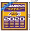 NBA Los Angeles Lakers - Champions 20 Wall Poster, 22.4L" x 14.7W", Mahogany Framed Version view 3