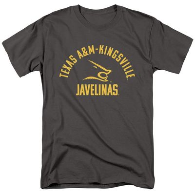 Texas A&M University-Kingsville Official One Color Javelinas Logo Unisex Adult T-Shirt, Charcoal, 5X-Large