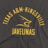 Texas A&M University-Kingsville Official One Color Javelinas Logo Unisex Adult T-Shirt, Charcoal, 5X-Large view 2