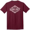 Joe's USA Koloa Surf Diamond Thruster Surfboards Heavy Cotton Tee-Tall-XLT-Cardinal/w view 1