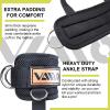 VAIIO Ankle Straps for Cable Machines,Adjustable Comfort fit Neoprene, Reinforce Double D-Ring - Premium Ankle Cuffs to Improve Abdominal Muscles, Lift The Butts, Tone The Legs for Men & Women view 4
