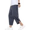 Mens Harem Pants Patchwork Baggy Capri Pants Elastic Waist Japanese Shorts view 1