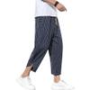 Mens Harem Pants Patchwork Baggy Capri Pants Elastic Waist Japanese Shorts view 2