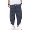 Mens Harem Pants Patchwork Baggy Capri Pants Elastic Waist Japanese Shorts view 4