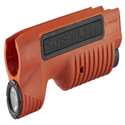 Streamlight 69611 TL-Racker 1,000 Lumen 20,000-Candela Tactical Integrated Forend Weapon Light with Ambidextrous Controls for Remington 870 Only with Non-Rechargeable Batteries, Orange