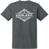 Joe's USA Koloa Surf Diamond Thruster Surfboards Heavy Cotton Tee -2XL, Tall-Dark Heather Grey view 1
